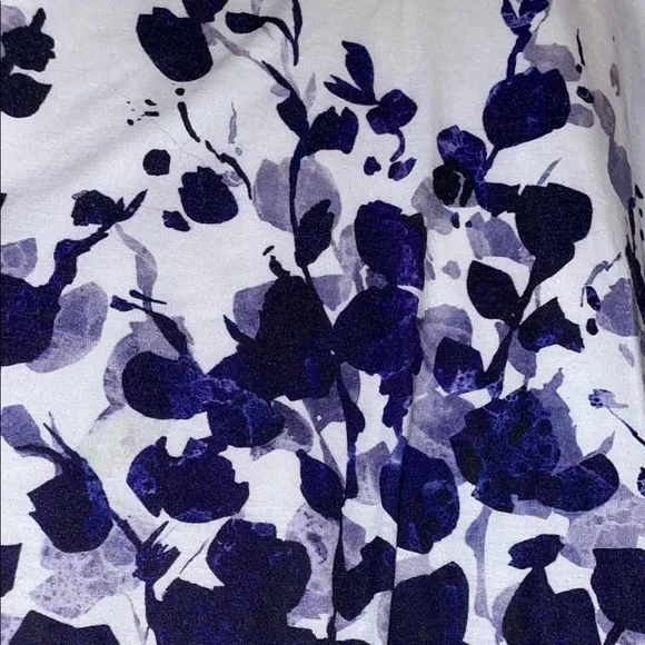 White and Purple lace embroidered Cold-Shoulder Blouse - Picture 4 of 7